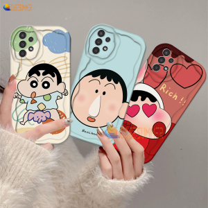 (Lokal Ready) Casesummer Casing hp Samsung A14 A04 A04S A04E A13 A03 A03S A02S A12 A50 A50S A30S A11 A20 A30 A23 A51 A32 A10 A10S A21S A20S M11 M12 Cute Lucu Crayon Shin-chan Azhu 3D Wavy Curved Edge Soft Case