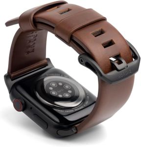 Modern Leather MAX Band for Watch Ultra 3 Ultra 2 & Ultra (49mm) – Premium Full-Grain Leather Strap for Men Rugged Modern Design Stainless Steel Buckle Comfortable Everyday Fit – 26mm Wide Leather Band