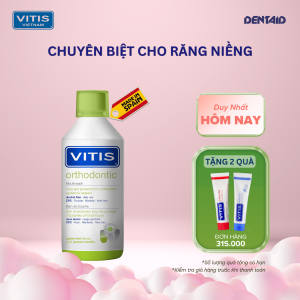 Nước Súc Miệng Vitis Orthodontic 500ml – Giảm Mảng Bám Ngừa Viêm Nướu Dành Cho Người Niềng Răng Chính Hãng Tây Ban Nha