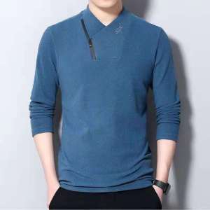 2020 Mens Bottoming Shirt Autumn Mens T-shirt V-neck Long Sleeve Mens Casual Tops
