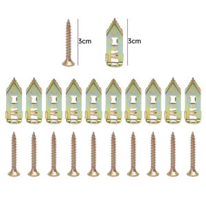 【Swan Home】100set Self Drilling Drywall Anchors with Screws Heavy Duty Self Tapping Screws for Gypsum Plasterboard Dowel Metal Expansion