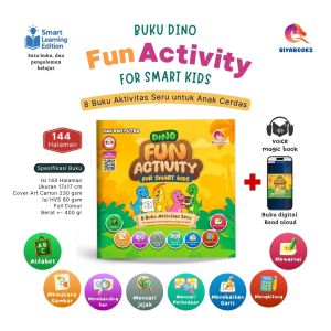 Buku Aktivitas Anak Dino Fun Activity – 8 in 1 Buku Edukasi + Voice Magic Book + Bonus Pembatas Buku