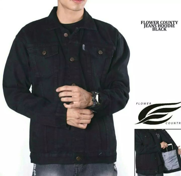 Jaket Jeans Denim Pria Biowash,Bioblitz,Blueblack Premium Jaket
