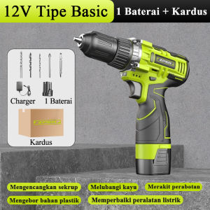 ZPER Bor Listrik Mesin Bor Baterai Tangan Cordless Drill Battery Bor Tanpa Kabel Bor Lithium ZP011