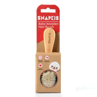 SNAPKIS BABY WOODEN HAIR BRUSH & COMB