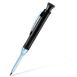 K9SEQ 2.8mm Mechanical Pencil Built-in Sharpener Deep Hole Marking Solid Carpenter Pencil Multifunctional Metal Woodworking Marking Tool Woodworking Construction
