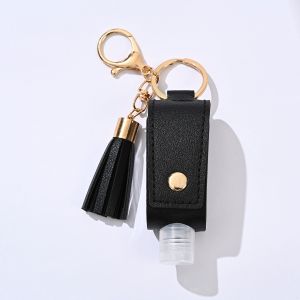 XPERO Hand Sanitizer Holder，Portable Hand Sanitizer Holder Leather Key Chain Alcohol Spray Bottle Mini Spray Bottle