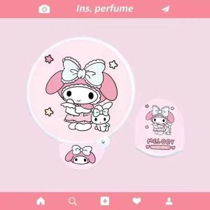 Sanrio Kuromi Summer Cartoon Foldable Cinnamoroll Melody Childrens Hand Fan Cute Mini Cloth Fan