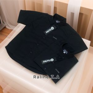 Kemeja Anak Laki Laki/Kemeja Anak Warna Hitam Lengan Pendek/Kemeja Hitam Anak Laki Laki/Kemeja Anak Laki-Laki Import/Baju Anak Laki Laki Termurah/Raline Z.A