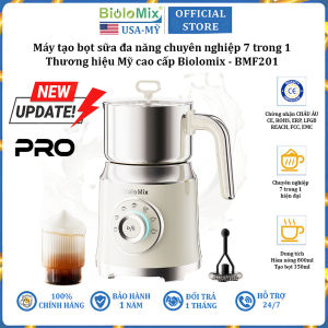 Máy đánh sữa tạo bọt 7 trong 1 thương hiệu Mỹ cao cấp Biolomix BMF201 - Công suất 600W - Bảo Hành 12 Tháng