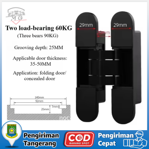 60KG Engsel Pintu Invisible Door Hinge Invisiblle Hidden Hinge Engsel Tanam
