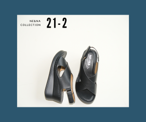 รองเท้าผู้หญิงเเบบเเตะสวมส้นเตารีดรัดส้นเท้า No. 21-2 NE&NA Collection Shoes