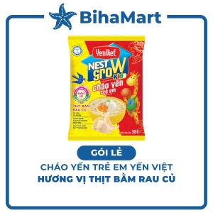 [GÓI LẺ] - YENVIET - Cháo Yến trẻ em YenViet hương vị Thịt bằm rau củ Cháo yến thịt bằm rau củ Nest Grow (50g/gói)