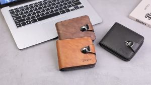 High End Mens Leather Crad Clips Male Zipper Wallet Large Capacity Multi Card Coin Holder Purses For Men