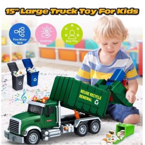 Fire Engine Rescue Car Truck Toy with Siren Sound & Light – Toy Car Set for Boys Girls Kids Pull-Backs Vehicle Playsets Birthday & Christmas Gift