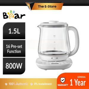 [Malaysia Set] Bear 小熊 Electric Glass Kettle Health Pot 1.8L (16 Function) | BHP-W18L BHP-W1508 (養生壺 Egg Boiler Tea Maker Cerek Dessert Maker Milk Cooker Porridge Cooker Soup Cooker 热水壶 Thermopot Thermo Pot Air Panas Hot Water Hot Pot Multi Cooker)
