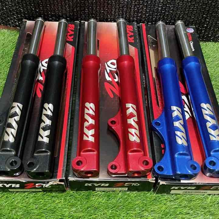 Shock depan / front fork Mio Sporty ( 2008-2011) merk kayaba zeto warna Hitam •KYOS-FF1020HZ