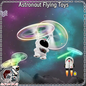 Spaceman Robot Flying Toys Astronaut  Induction Magic Ball 360° Rotating Aircraft Toys RGB Light Mainan Terbang