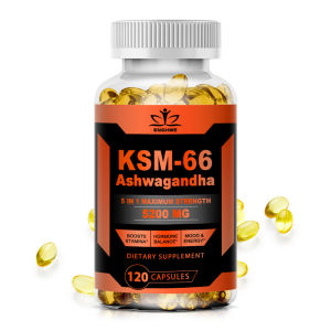 SNGHWE KSM-66 Ashwagandha Extract Capsules Antioxidant Reduces Fat Stress Management Relief Anxiety Improves Sleep Enhances Immunity