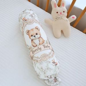 หมอนหนุนคอผ้าฝ้ายสำหรับเด็กทารกหมอนทรงกระบอกหมอนรองเพื่อความสบายเด็กทารกหมอนนอนข้าง