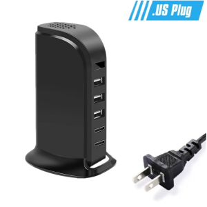 Wifi Hidden Spy Camera HD 1080P Wireless USB Charger Camera 5 Port USB Hub Nanny Cam Live Streaming Motion Detection APP Remote Control for Home Office Security