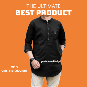 Baju Koko Jumbo Lengan Pendek Pria Warna Marun Polos Big Size XXL XXXL Kurta Jumbo Size Laki Cowok