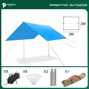 Anti-UV Outdoor 3x3/3×4.5 Awning Waterproof Tarp canopy Tent Shade Ultralight UV Protection Camping Tent Beach Tarpaulin Garden Hammock Beach Sun Shelter Canopy Tents