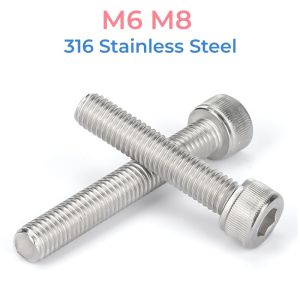 DIN912 316 Stainless Steel Cup Head Hexagon Hex Socket Cap Allen Head Screws Bolts M6 M8