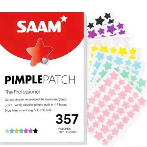 357 Patches Total 7-Colour Hydrogel Star-Shaped Spot Patches Gentle Non-Irritating For Treating Spots Improving Acne-Prone Skin