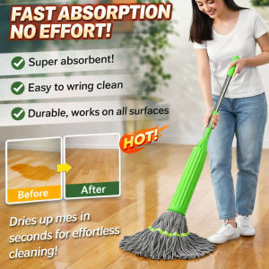 1 Second Quick Drying Bamboo Fiber Mop Rotating Self Twisting Mop Microfiber Water Locking Mopping Tool Household Magic Cleaning Mop竹纤维自拧旋转拖把