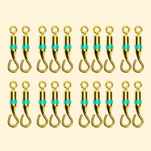GOUPDO 20PCS Hợp  Titan Móc câu cá xoay Mở khớp xoay Thiết kế chống sốc Vòng xoay mở Phụ kiện Cao su màu Vòng đệm giảm xóc Câu cá