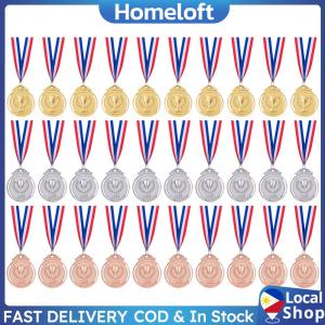 30pcs 2inch Gold Silver Bronze Award Medal Round 1st 2nd 3rd Prize Medal Gold Silver Bronze Prize for Competitions Party