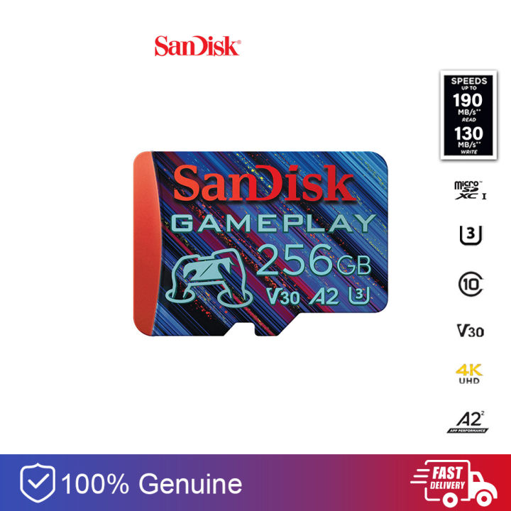 SanDisk® GamePlay microSD™ Card A2 U3 V30 (256GB) | Lazada