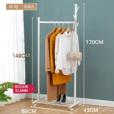 🌈Clothing Racks for Hanging Clothes Rolling Clothes Rack Rolling Garment Rack Multi-functional Garment Rack Freestanding Hanger with 5 Rods Side Hooks and Lockable Wheels White Clothing Rack