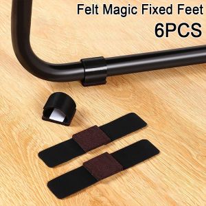 6PCS Bow Chair Foot Pad Floor Mute Wear Resistant U shaped Iron Tube Dining Table Cover Office Computer Chair Leg Protective