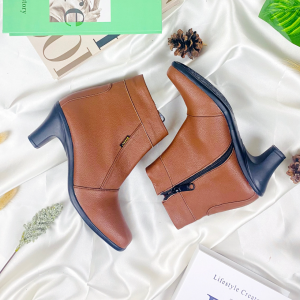 CBY sepatu pantopel wanita sepatu kerja kantor wanita barel zipper