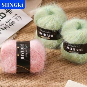 [COD] 🔥🔥🔥SHNGki 2 cái nhiều màu Alpaca Mohair Gradient nhuộm Mohair dệt kim tay trung bình dày mô hình bé Len Khăn Choàng chăn