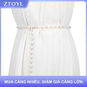 【ZTOYL】 Phụ Nữ Thời Trang Thắt Lưng Sang Trọng Thiết Kế Vành Đai Ngọc Trai Dây Thắt Lưng Trắng Eo Chuỗi Tất Cả Các Trận Đấu Ngọc Trai Vành Đai Mặt Dây Chuyền Cho Phụ Nữ