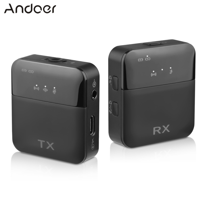 Andoer Mini Wireless Microphone System with Transmitter