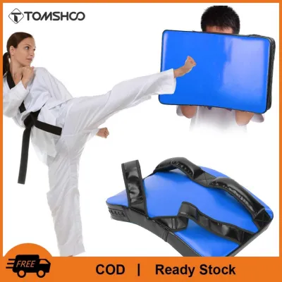TOMSHOO Snnozy Taekwondo Kick Boxing Pad Foot Target Martial Arts Training Pads Foot Practice Small Size (Blue)