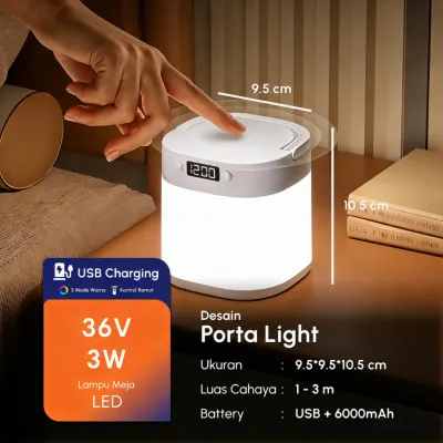 MIMOON Lampu Tidur Bayi Lampu Tidur Aesthetic Lampu Tidur Kamar Lampu Tidur Colokan Jam & 3 Warna Cahaya