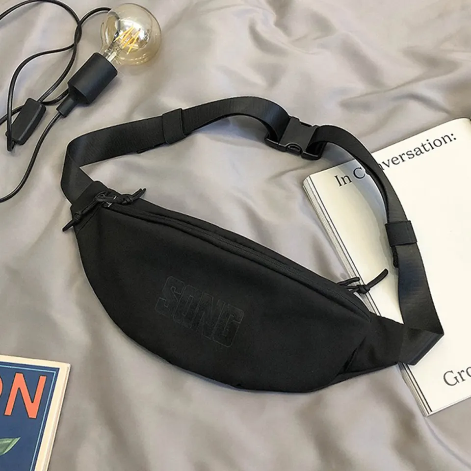 UNISEX PLAIN WAIST BAG POUCH BAG SHOULDER BAG BEG PINGGANG LELAKI