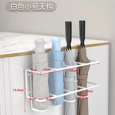 Umbrella Rack Wall-mounted Umbrella Storage Rack 4/6 Grids Metal Key Holder Wall Umbrella Organizer