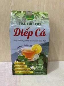 Trà diếp cá túi lọc (hộp 40 gói) trà túi lọc diếp cá thanh nhiệt nhuận tràng nóng trong người giải độc gan mát gan mụn nhọt