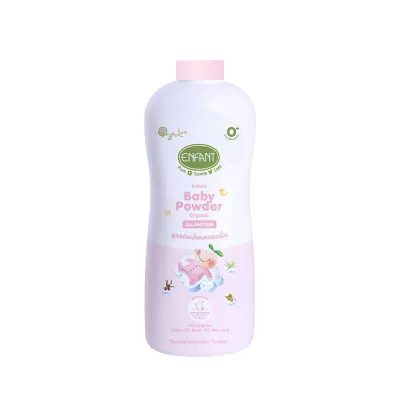แป้ง Enfant สูตรใหม่ ENFANT BABY POWDER ORGANIC NATURAL CAREสีมพู350กรัม
