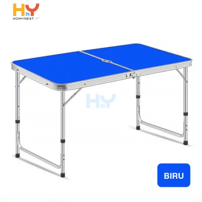 HOMYNEST Outdoor table Meja Dagang Meja Jualan Lipat Lubang Tengah Untuk Payung Dagang Portable