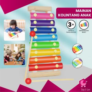 BabyShop-M328 Mainan Kolintang Alat Musik Pukul Anak Xylaphone Kayu Rainbow / Mainan Edukasi Musik Anak Silofon Children Wooden Music Toys Import