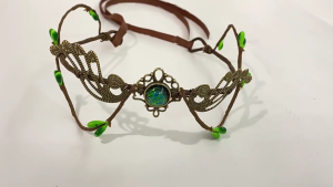 Bạc Gạc vương miện với tinh thể điều chỉnh Woodlands circlet cho renaissances lễ hội trang phục halloween nhiếp ảnh