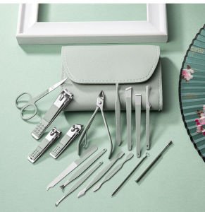 16Pcs /12Pcs Manicure Set Care Tool Stainless Steel Nail Clipper Set Nail Clipper Cutter Trimmer
