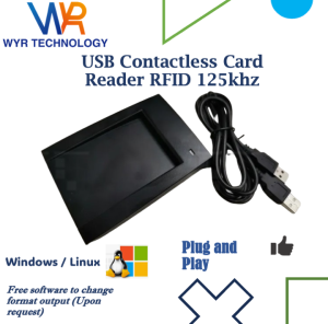 USB Contactless Card Reader RFID 125khz (Windows / Linux Plug & Play)